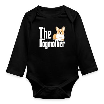 Corgi Dog Mom Dogmother Dogs Mommy - Baby Bio-Langarm-Body - Schwarz - Vorne