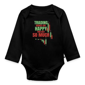 Stock Trading Trader Exchange Trading Stocks - Organic Longsleeve Baby Bodysuit - black - Front