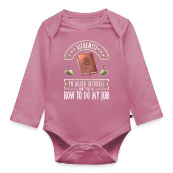 Magic Lab Sign Witchcraft - Organic Longsleeve Baby Bodysuit - mauve - Front