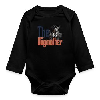 Rottweiler Chien Maman Chienne Chiens Maman Rottie - Body Bébé bio manches longues - noir - Devant