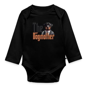 Rottweiler Chien Maman Chienne Chiens Maman Rottie - Body Bébé bio manches longues - noir - Devant