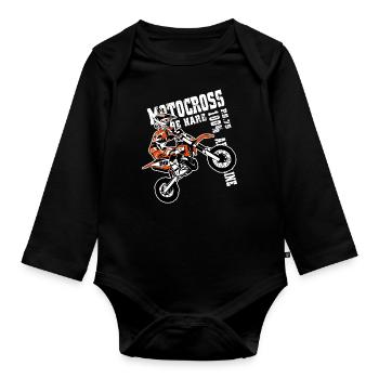 Kinder Motocross - KIDS MX - Body Bébé bio manches longues - noir - Devant