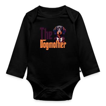 Teckel Chien Maman Chienne Chiens Maman Rottie - Body Bébé bio manches longues - noir - Devant