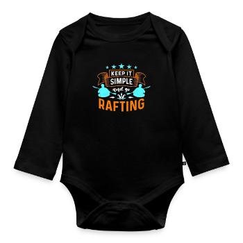 Rafting Keep It Simple And Go Sports nautiques Navigation de plaisance - Body Bébé bio manches longues - noir - Devant
