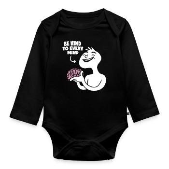 Seien Sie Freundlich Zu Jedem Geist National - Baby Bio-Langarm-Body - Schwarz - Vorne