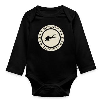 Scuba Diving - Baby Bio-Langarm-Body - Schwarz - Vorne