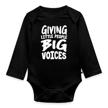Speech-language pathology, speech-language pathologist - Organic Longsleeve Baby Bodysuit - black - Front