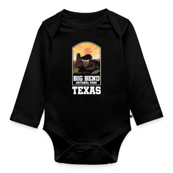 Big Bend National Park Texas American - Organic Longsleeve Baby Bodysuit - black - Front