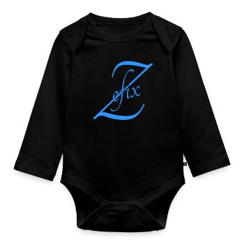 Zefix Bayern granteln - Baby Bio-Langarm-Body - Schwarz - Vorne