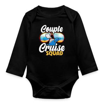 Cruise Cruise Travelers Couple Cruise - Organic Longsleeve Baby Bodysuit - black - Front