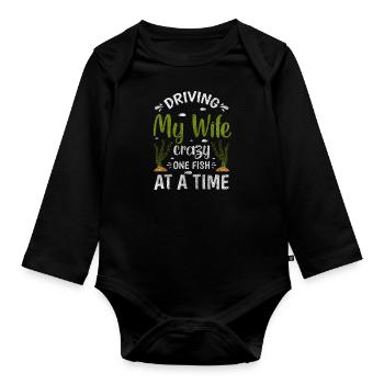 Fische Algen Goldfisch - Baby Bio-Langarm-Body - Schwarz - Vorne