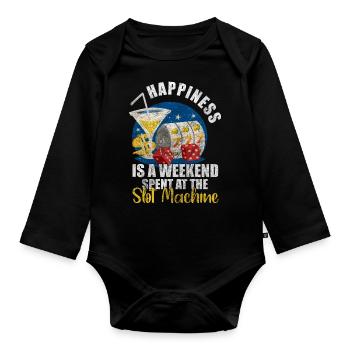 Slot Machine Slot Arcade Lucky 7 - Organic Longsleeve Baby Bodysuit - black - Front