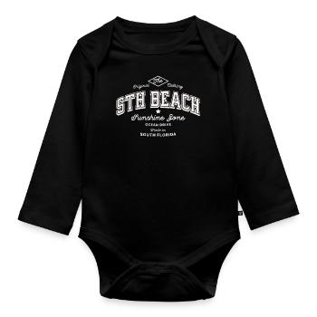 South Beach Sunshine Zone - Body Bébé bio manches longues - noir - Devant