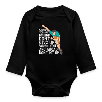Speed Skating When You Are Behind Short Track - Organic Longsleeve Baby Bodysuit - black - Front