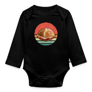 Leberkäs Bayern Leberkas Semmel Fleischkäse - Body Bébé bio manches longues - noir - Devant