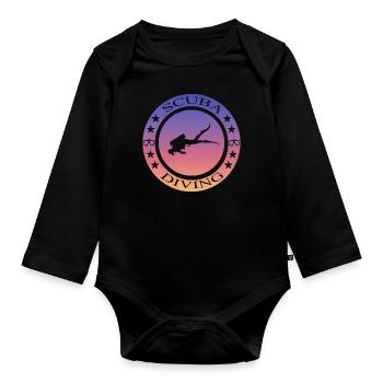 Scuba Diving - Baby Bio-Langarm-Body - Schwarz - Vorne