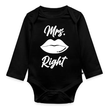 Lustiger Spruch Witzig Humor Geschenkidee - Baby Bio-Langarm-Body - Schwarz - Vorne