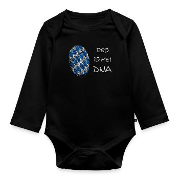 Bayern DNA Bavaria - Baby Bio-Langarm-Body - Schwarz - Vorne