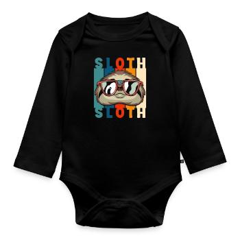 Chill out Hang out comfortably - Organic Longsleeve Baby Bodysuit - black - Front
