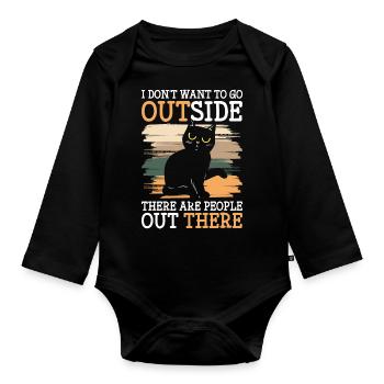 Hate Hate Man Common - Organic Longsleeve Baby Bodysuit - black - Front