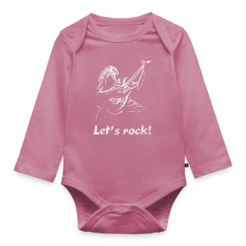 LET’S ROCK - HARD ROCK GUITARE RÉTRO CLASSIQUE - Body Bébé bio manches longues - mauve - Devant