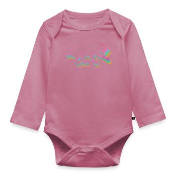 Säbelzahntiger - Baby Bio-Langarm-Body - Mauve - Vorne