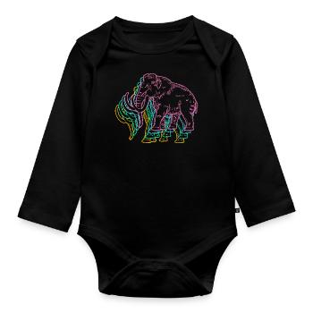 Mammouth - Body Bébé bio manches longues - noir - Devant