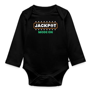 Pinball player - Organic Longsleeve Baby Bodysuit - black - Front