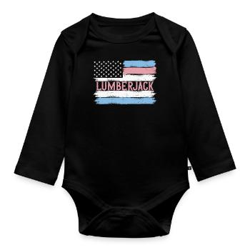 Idée cadeau US Pride Lumberer Logger - Body Bébé bio manches longues - noir - Devant