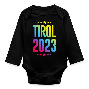 Tyrol 2023 - Organic Longsleeve Baby Bodysuit - black - Front
