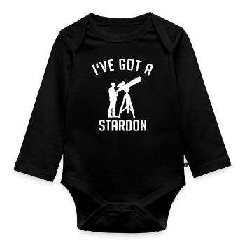 Astrophotography, astronomy, stargazing - Organic Longsleeve Baby Bodysuit - black - Front