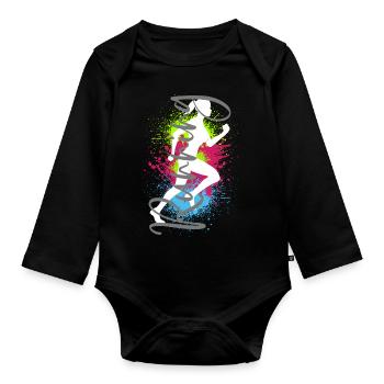 Course à pied Sports Jogger Femme Course Jogging Course à pied - Body Bébé bio manches longues - noir - Devant