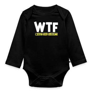 Floor layers, tilers, tilers - Organic Longsleeve Baby Bodysuit - black - Front