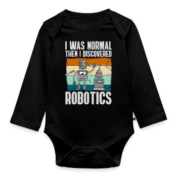 Maschine Mechanik Hobby Robotnik - Baby Bio-Langarm-Body - Schwarz - Vorne