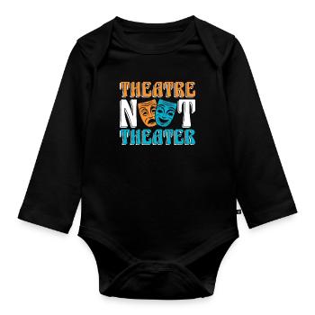 Le théâtre musical n’aime pas le théâtre musical de Broadway - Body Bébé bio manches longues - noir - Devant