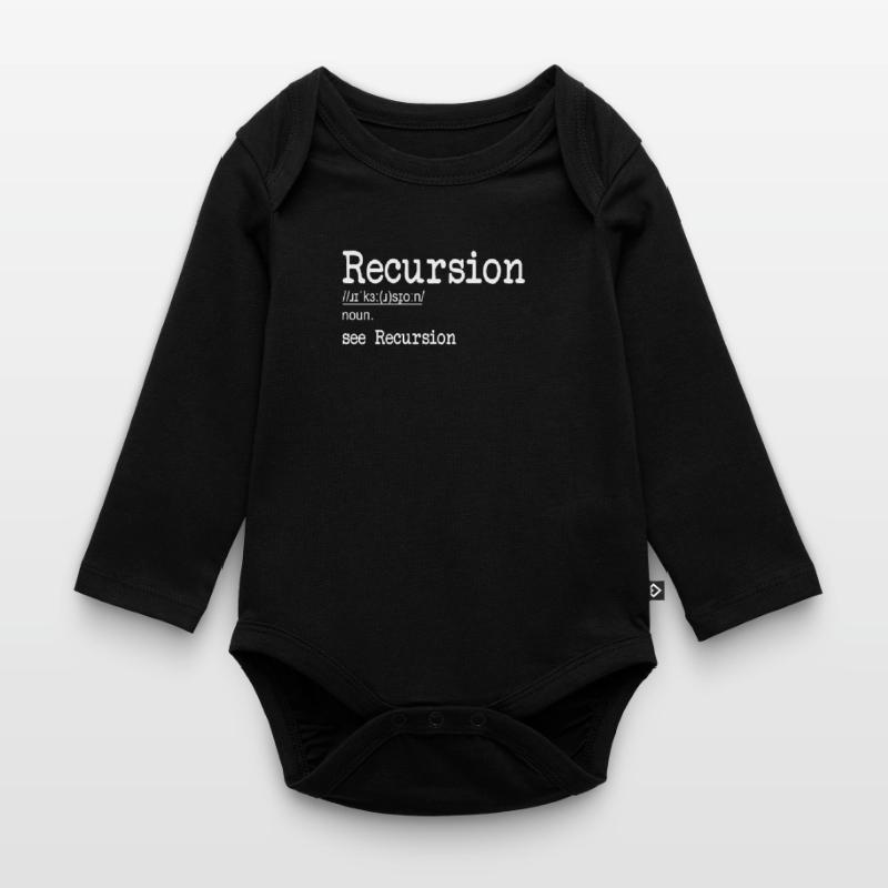 Récursion Définition Développeur Codeur Programmeur Body Bébé bio manches longues