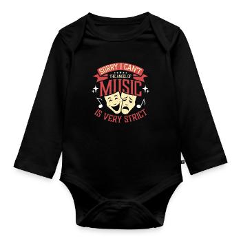 Musical Theatre Sorry I Can't The Angel Of Theater - Organic Longsleeve Baby Bodysuit - black - Front