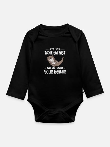Otter - Baby Bio-Langarm-Body - Schwarz