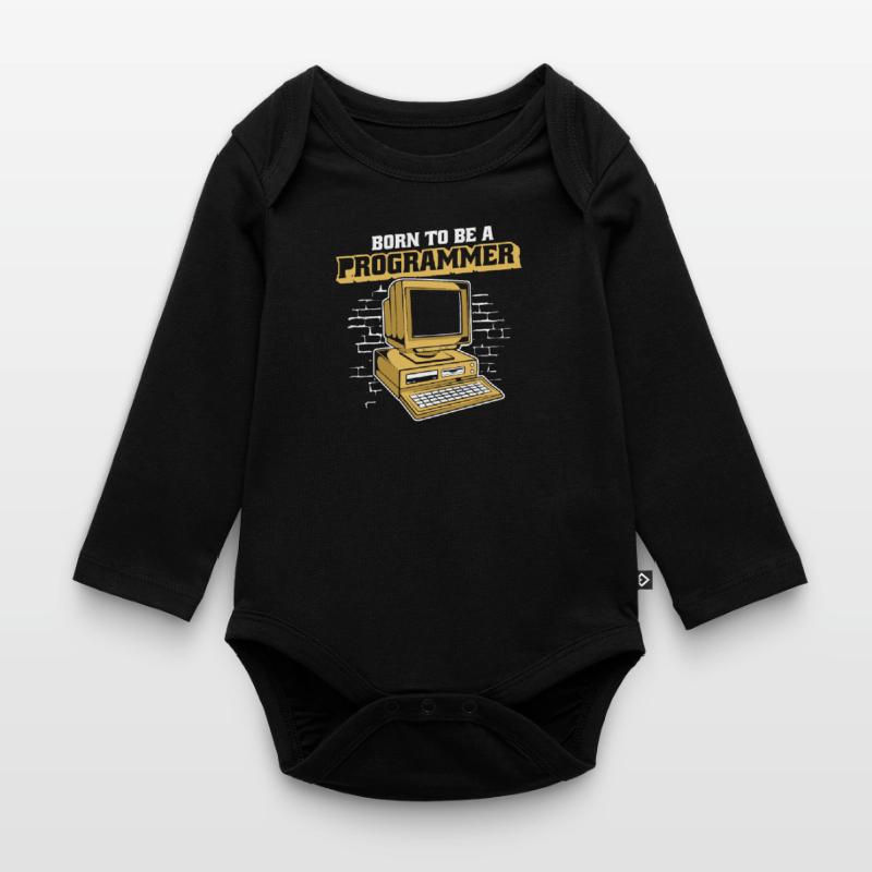 Born To Be A Programmer Developer Coder Baby Bio-Langarm-Body
