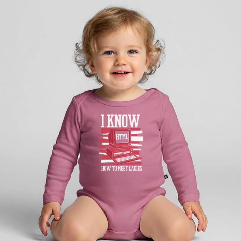 Je sais chaud pour rencontrer des dames Developer Coder Body Bébé bio manches longues