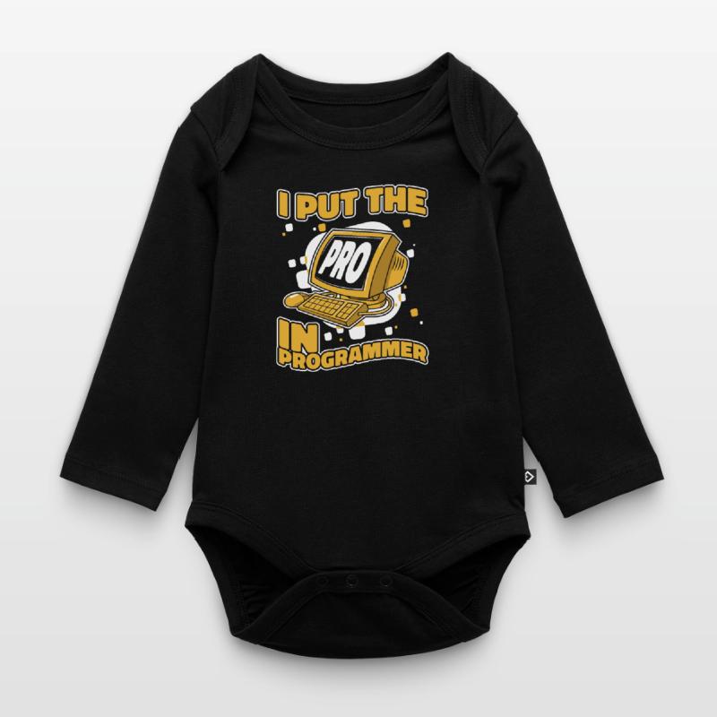 J’ai mis le pro dans Programmeur Developer Coder Body Bébé bio manches longues
