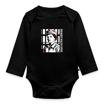 Breakout Health Expert Corrections Nurse - Organic Longsleeve Baby Bodysuit - black - Front