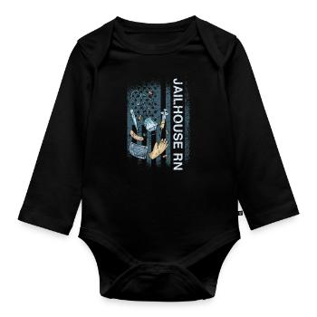 Infirmière correctionnelle en prison - Body Bébé bio manches longues - noir - Devant