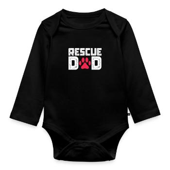 Sauvetage d’animaux - Body Bébé bio manches longues - noir - Devant