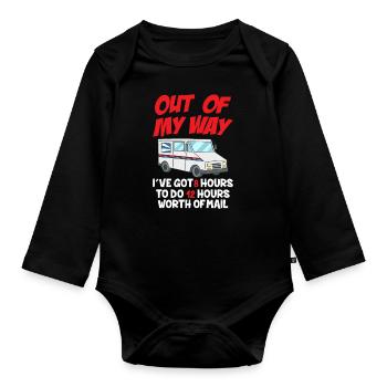 Livreur Tenue Joke Van Design - Body Bébé bio manches longues - noir - Devant