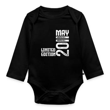Cadeau may 2011. anniversary may 2011. Mai 2011. - Body Bébé bio manches longues - noir - Devant