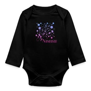 Namaste - Baby Bio-Langarm-Body - Schwarz - Vorne