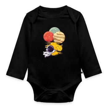 Jupiter - Baby Bio-Langarm-Body - Schwarz - Vorne