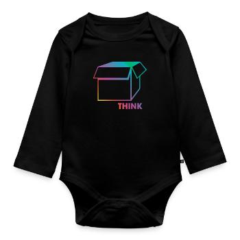 Think Outside The Box Mindset Über den Tellerrand - Body Bébé bio manches longues - noir - Devant