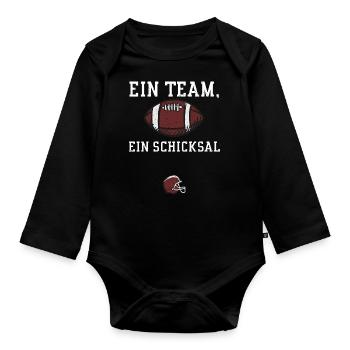 Ein Team, ein Schicksal - Football - Baby Bio-Langarm-Body - Schwarz - Vorne